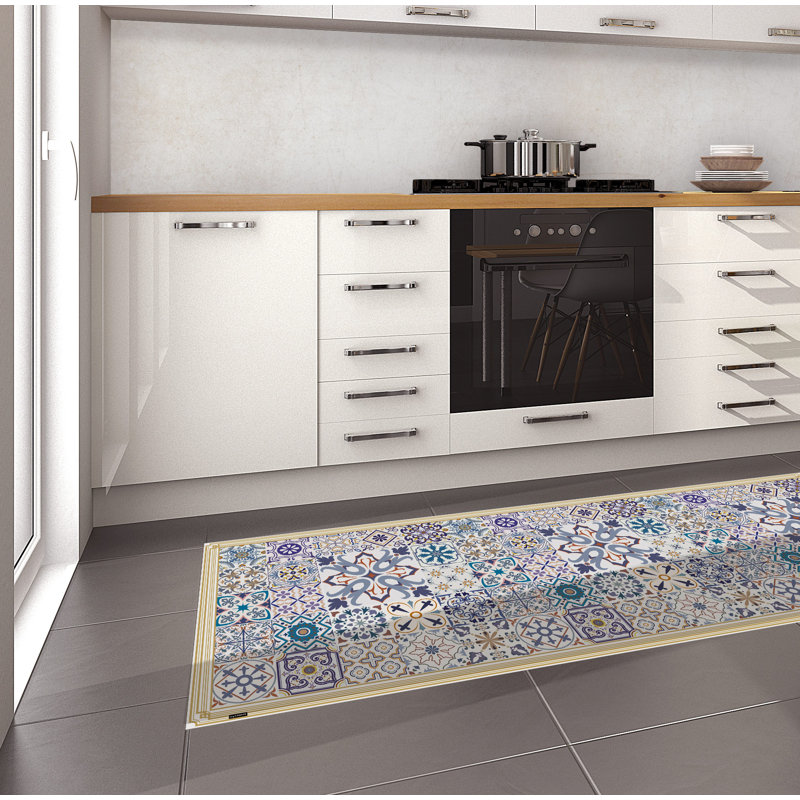 Bynoe Geometric Kitchen Mat, Rectangular 68 x 180cm