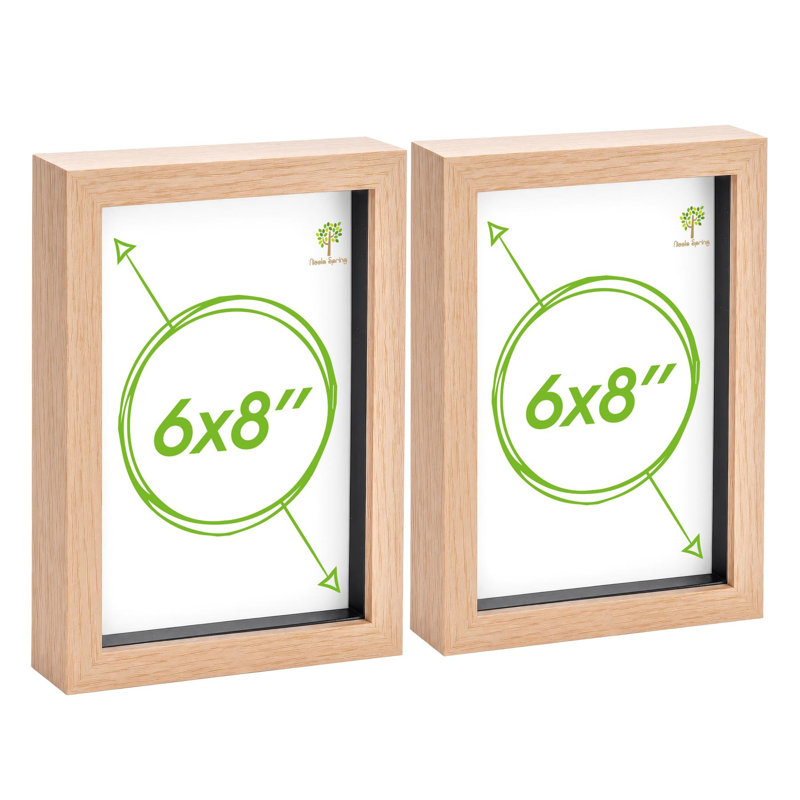 Nicola Spring - 3D Box Photo Frames, Beige, 23.5cm H x 17.1cm W x 3.5cm D