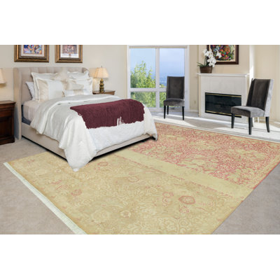 Sun-Faded Pak-Persian Abdulham Red Rug