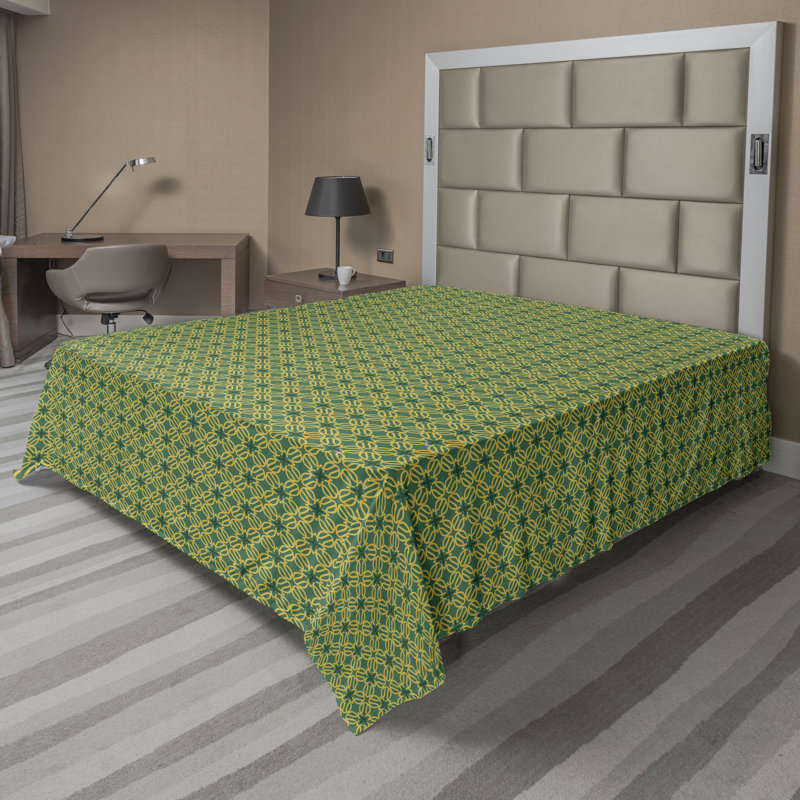 Drap plat Mandala Ambesonne, Drap plat pour très grand lit californien