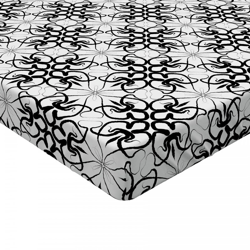 Floral Microfiber Fitted Sheet, Queen Fitted Sheet