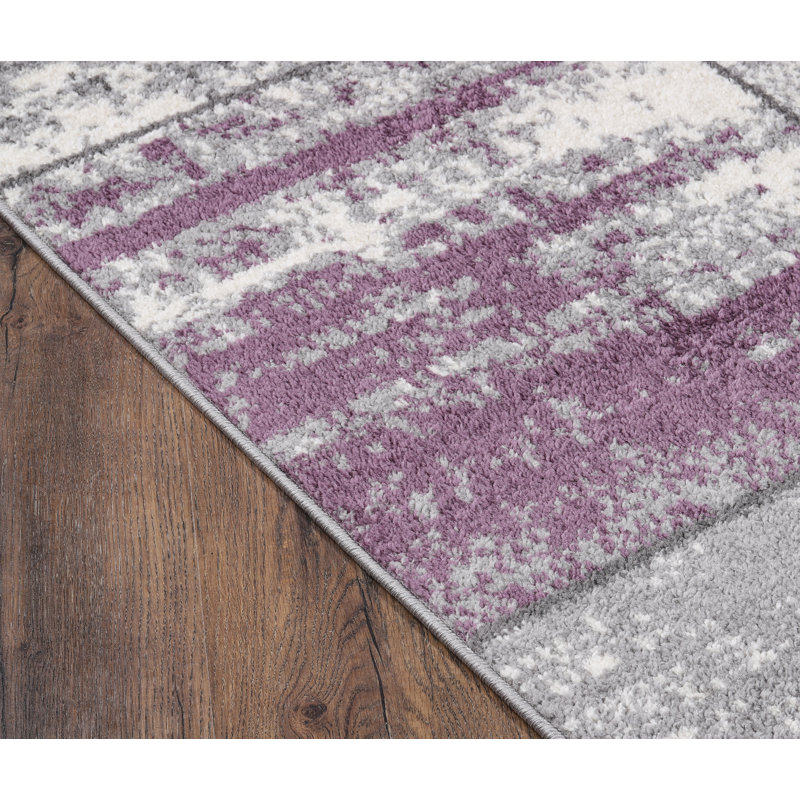 Tapis mauve / gris Ehsan, Rectangle 5 pi x 7 pi