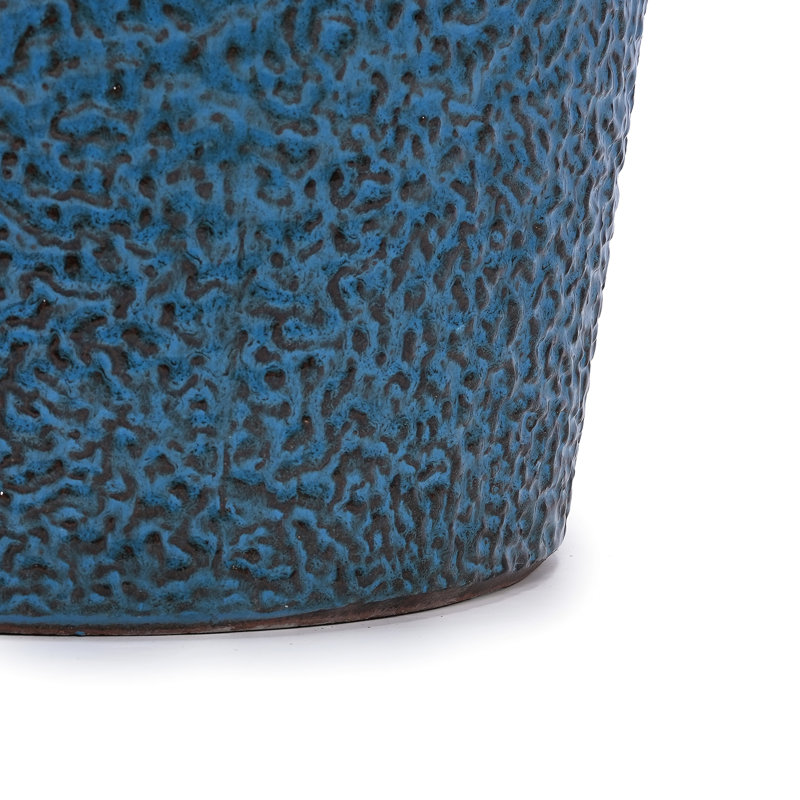 High quality ceramic flowerpot, Antique Blue