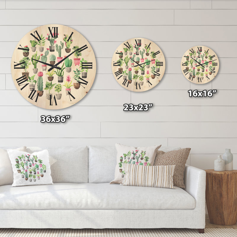 Horloge murale Cacti, Moyenne
