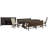 Extendable Trestle Dining Table With 2 Benches And 2 Host Chairs-1298047844