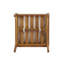 Chaise de salle à manger d'extérieur Ciela avec structure en bois d'acacia, dossier en rotin tissé à la main et coussin amovible