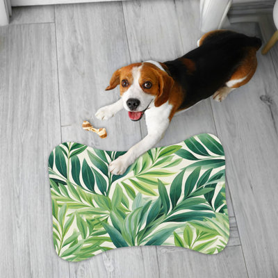 Tapis à motif de feuilles - 1 pièce