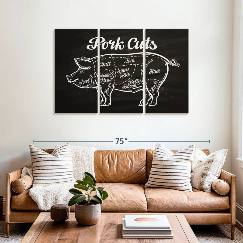 Yarlin Pork Cuts, 36" H x 57" W