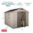 Keter Factor 8x11 ft. Durable Resin Outdoor Storage Shed With Floor and Double Doors for Garden Patio Furniture and Tools