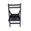 Chaises pliantes en bois à lattes pliables - noir, ensemble de 4, style pliable