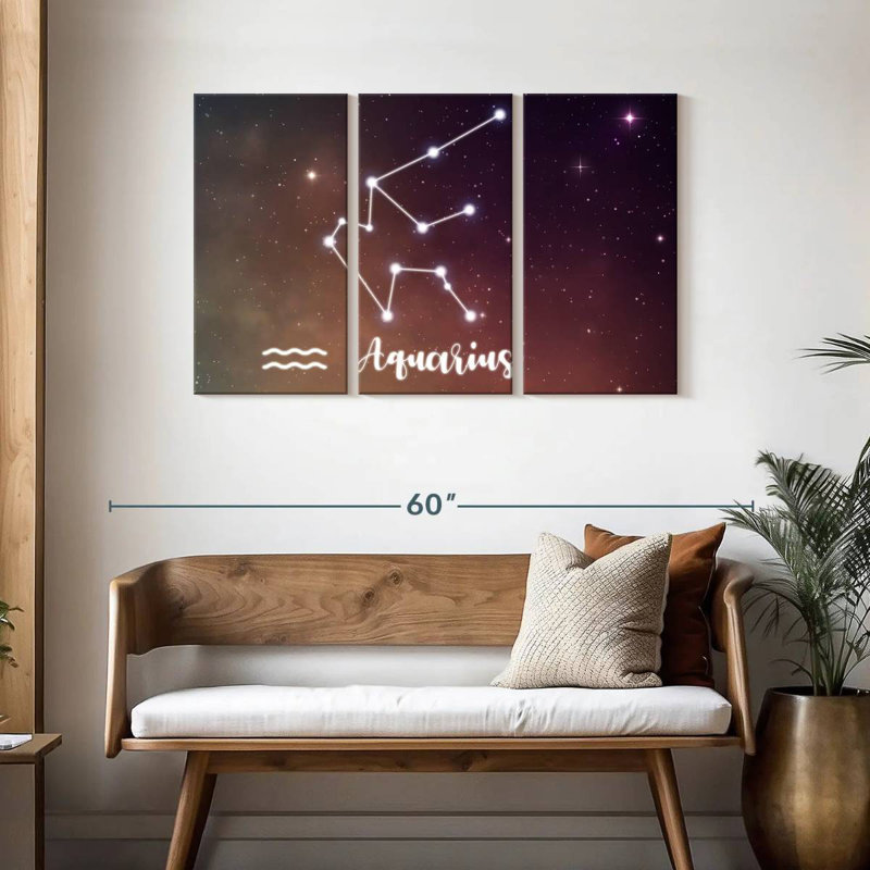 Adella Aquarius Constellation, 28" H x 45" W