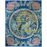 Blue & Pink Alchemy Contemporary Silk Rug - 8' x 10'3"