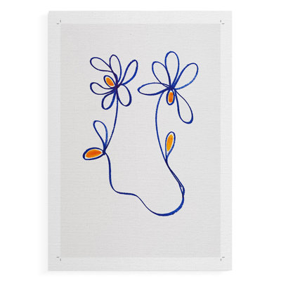 Wobbly Blooms IV -Canvas Print Only - NOT FRAMED