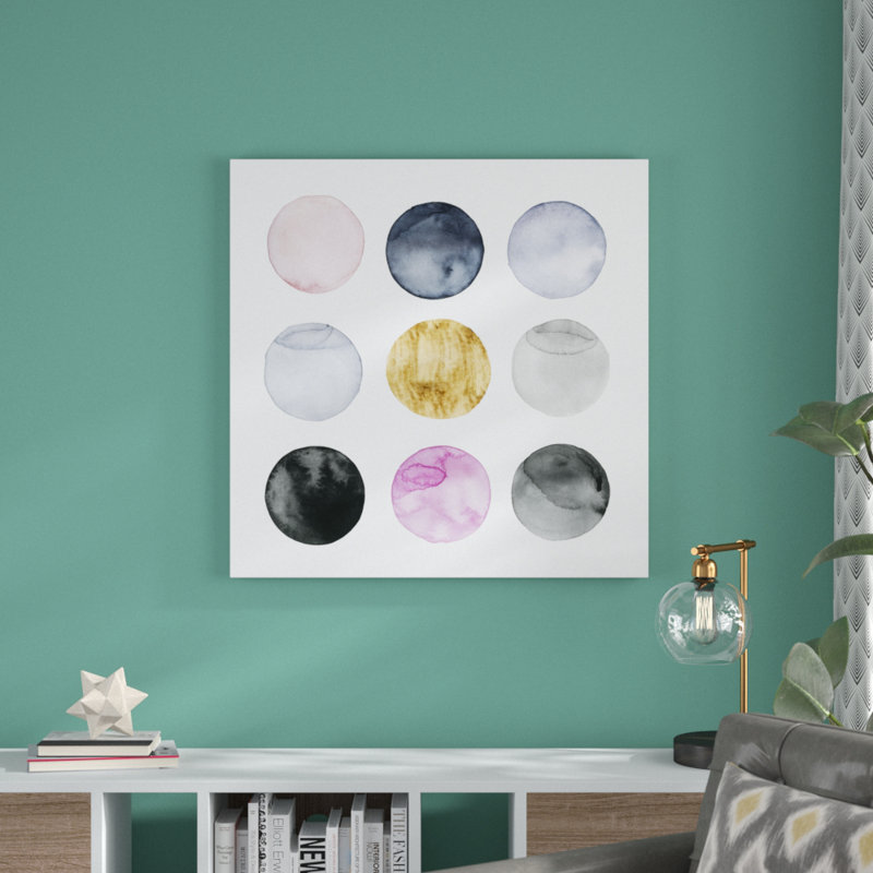 «Dollop I», peinture sur toile, H 36 po x l 36 po, Toile tendue