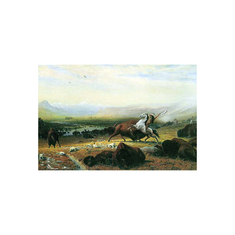 The last buffalo-sans cadre, impression d’art graphique, H 44 po x l 66 po