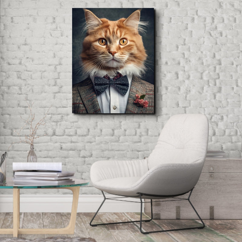 «Chat» sur toile, H 24 po x l 20 po