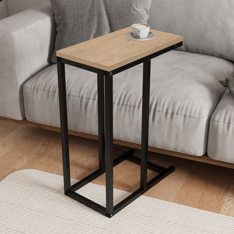 Ajamu Solid Wood C Table End Table, Sapphire Oak