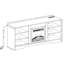 Console de foyer électrique pour téléviseur, grand espace de rangement, chêne, support de 62 po, bureau à couleurs de flammes réglables, vitesse réaliste, chargement, télé, chêne, P 15,5 po