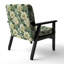 Beige And Green Peonies Damask Serenity II - Upholstered Cottage Accent Arm Chair