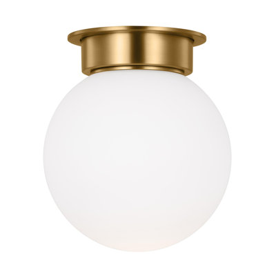 Single Light Glass Flush Mount
