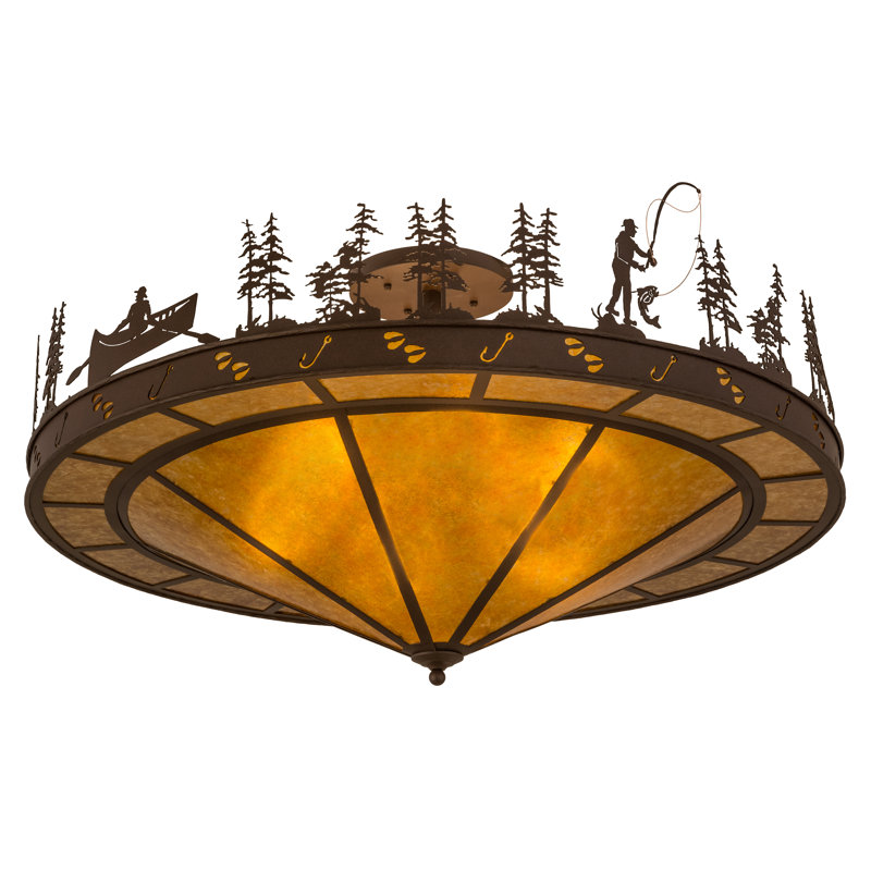 Fishtracks 6 - Light Semi Flush Mount