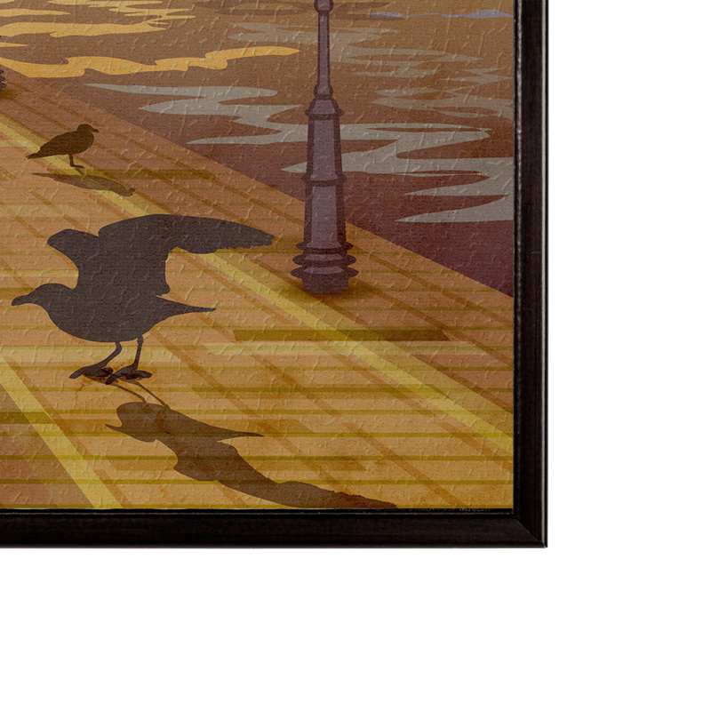 New Jersey, reproduction d'art encadrée sous verre, Cadre flottant noir, Non, H 15,5 po x l 10,5 po x P 1,5 po