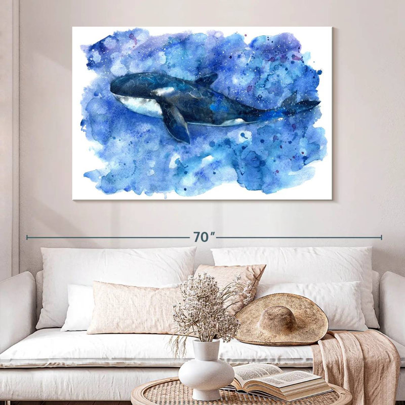 Brampt Blue Killer Whale, 34" H x 51" W
