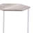 Nesting Table Set, Clear Glass, Taupe, Grey Washed & Chrome Finish