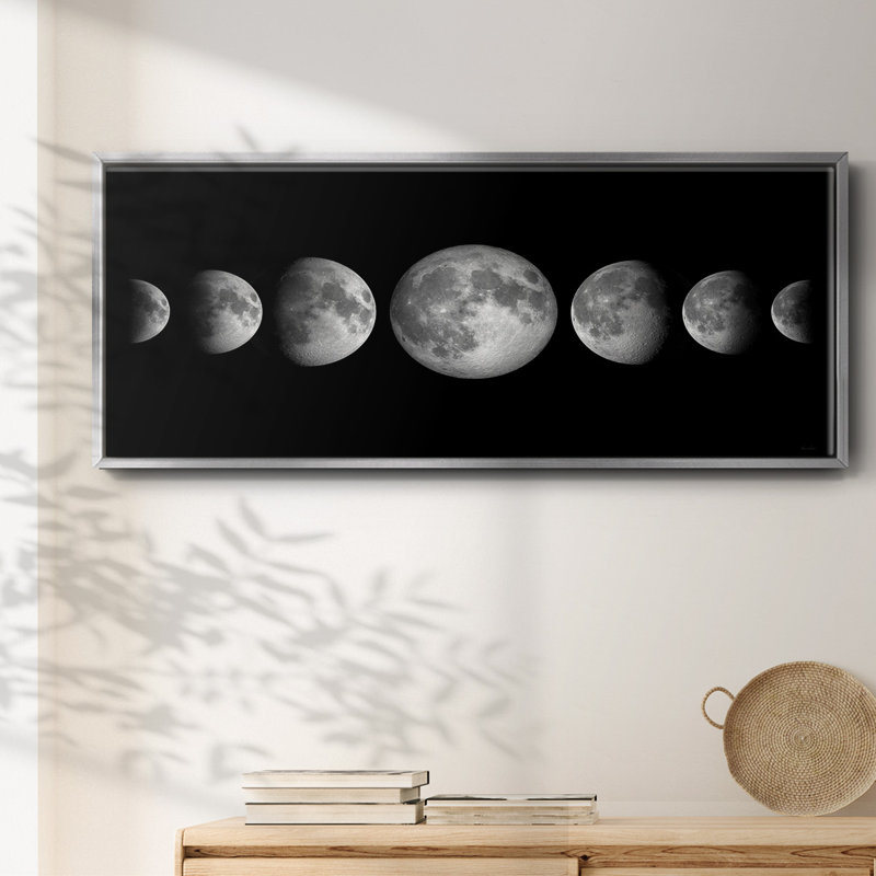 Phases lunaires, H 8 po x l 20 po x P 1,5 po, Argent