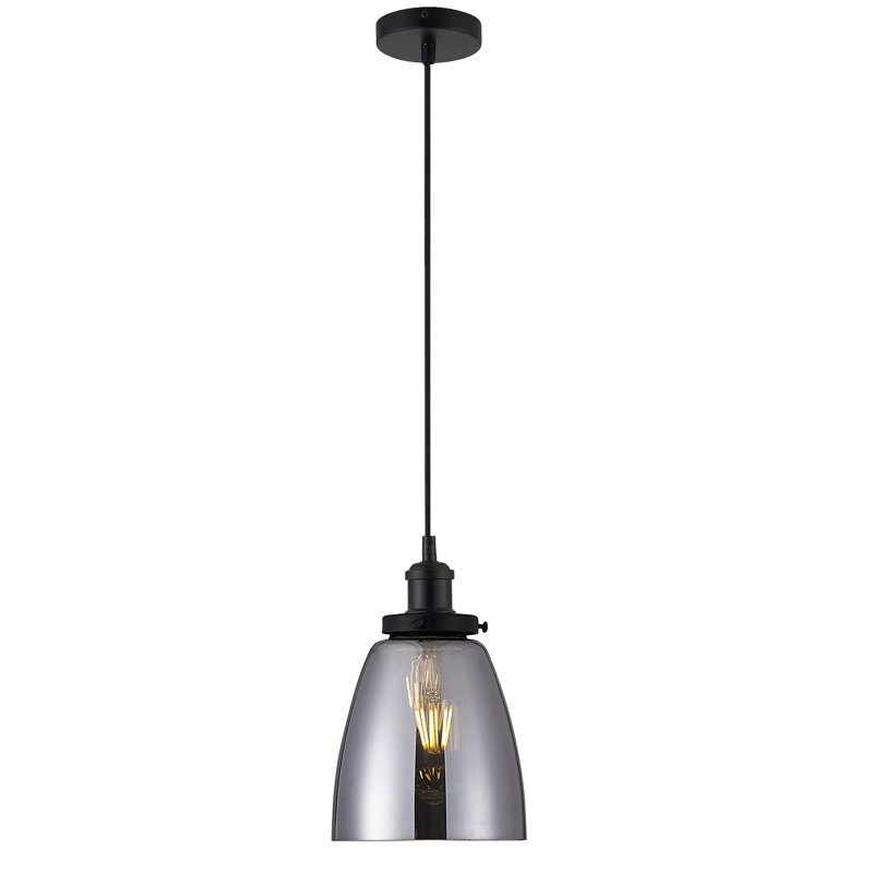 Margarita 1 - Light Single Pendant, Antique Brass, Smoked