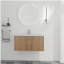 Armoire de salle de bain de 36 cm avec lavabo et comptoir, sans comptoir, avec installation flottante