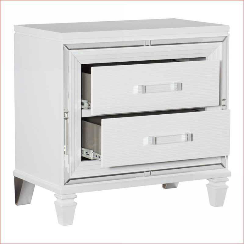 Table de chevet 2 tiroirs Glamour