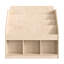 Mess Magic Commercial Grade Wooden 3 Compartment Shelving Unit