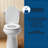 Padded Toilet Seat with Chrome Hinges(Round/White)