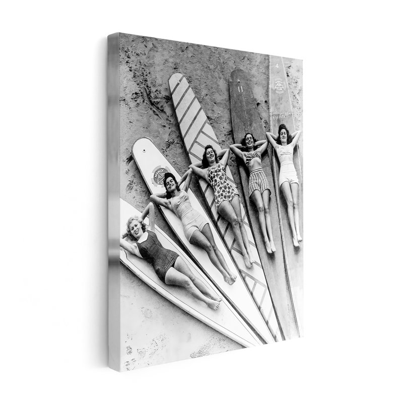 Surf Sirens, Sans cadre, Canevas, H 18 po x l 24 po