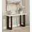Marble Top & Espresso Finish Sofa Table