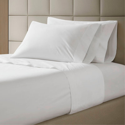 4-Piece King Luxury Cotton Sheet Set, White