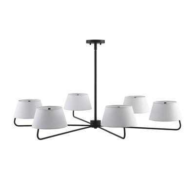 6-Light Chandelier in Matte Black