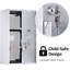 Armoire à pharmacie verrouillable en acier inoxydable, 12 po x 20 po, argent, 3 niveaux, rangement mural verrouillable et hygiénique, hygiénique