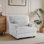 Chaise d'appoint rembourrée en fausse fourrure avec coussin Ermia