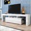 Meuble télé moderne blanc, 20 lumières DEL avec télécommande-306454916