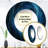 Blue Swirl Wave Spiral V - Abstract Spirals Unique Wall Mirror Decor, Blue Large Round Mirror, Printed Metal Art-99621598