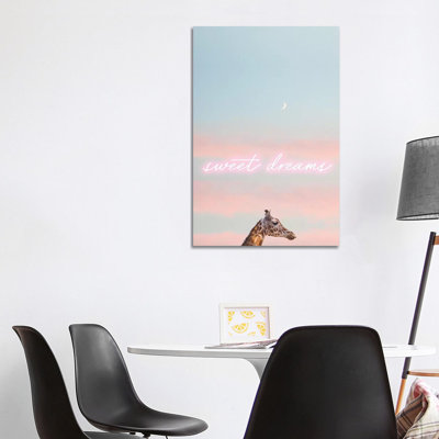 Giraffe Dreams by Ruby And B - Print on Canvas