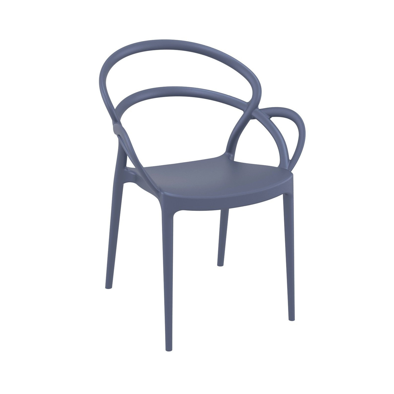 Farrah 3 Piece Bistro Set, Dark Gray
