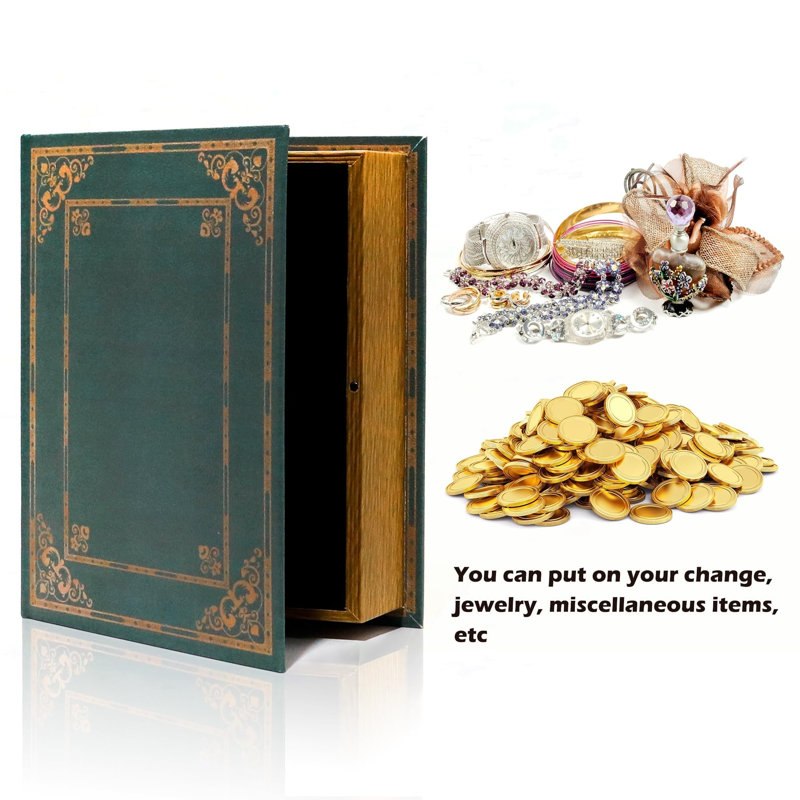 Wooden Decorative Book Boxes 3-Pack