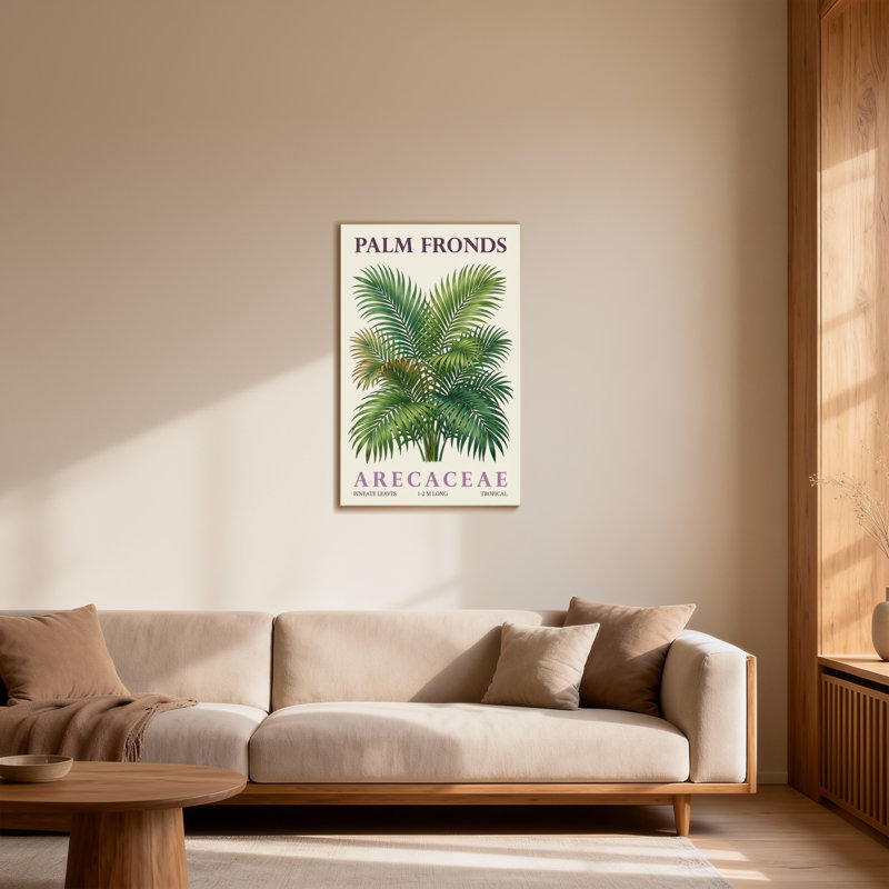 Plantes et fleurs, feuilles de palmier, feuilles d'arec, motif de feuilles tropicales, H 12 po x l 18 po