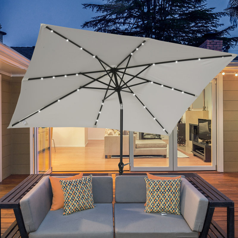 Parasol 105,6 Laplante, Blanc, H 97,2 po x l 105,6 po x P 80,4 po