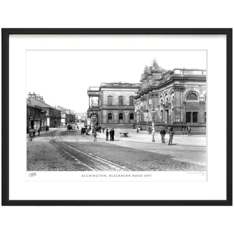 Accrington, Blackburn Road 1897 by Francis Frith - Single Picture Frame Print, 40cm H x 50cm W x 2.3cm D