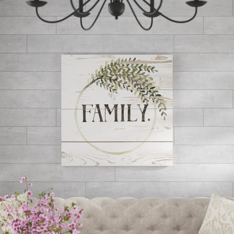 "Family Farmhouse II" par Grace Popp, reproduction d'art textuel sur toile, H 20 po x l 20 po, Toile tendue