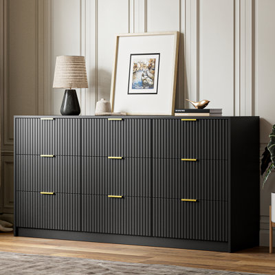 Commode 9 tiroirs Aphan, l 63 po